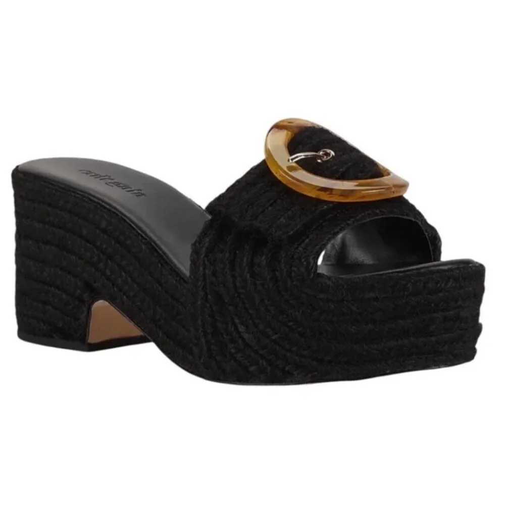 Cult Gaia Cleia Raffia Espadrille Platform Mules — Women’s US 6.5 New In Box